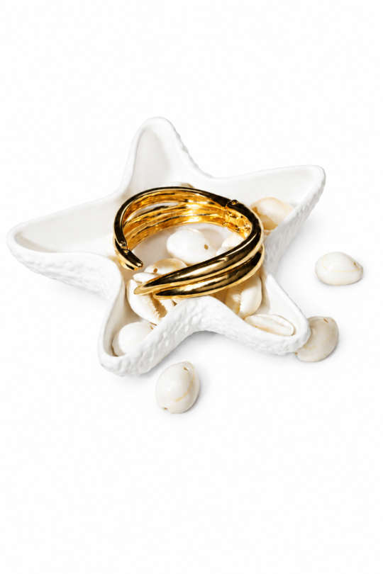Luxury Gold Layered Wave Cuff Bracelet for Women | Adjustable Multi-Layer Designer Bracelet | Elegant Fashion Jewelry