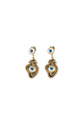 Evil Eye Gold Plated Drop Earrings for Women