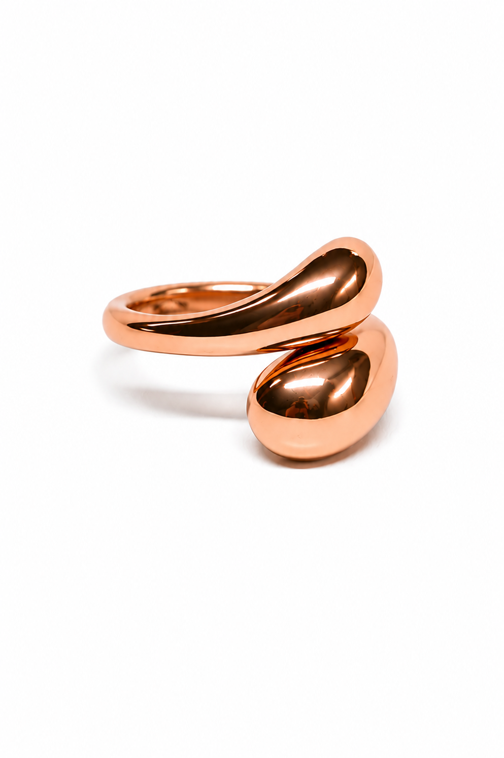 Elegant Rose Gold Open Adjustable Statement Ring for Women | Minimalist Fashion Ring | Premium Imitation Jewellery