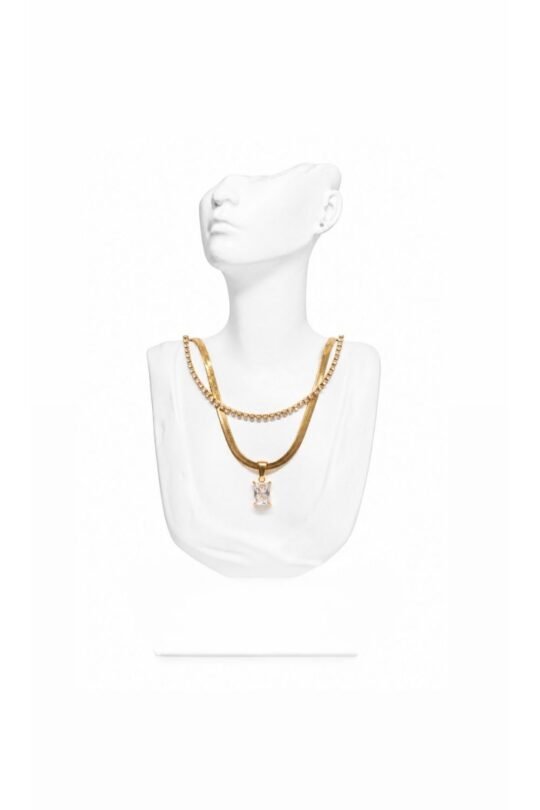 Floral Pearl Drop Necklace Set