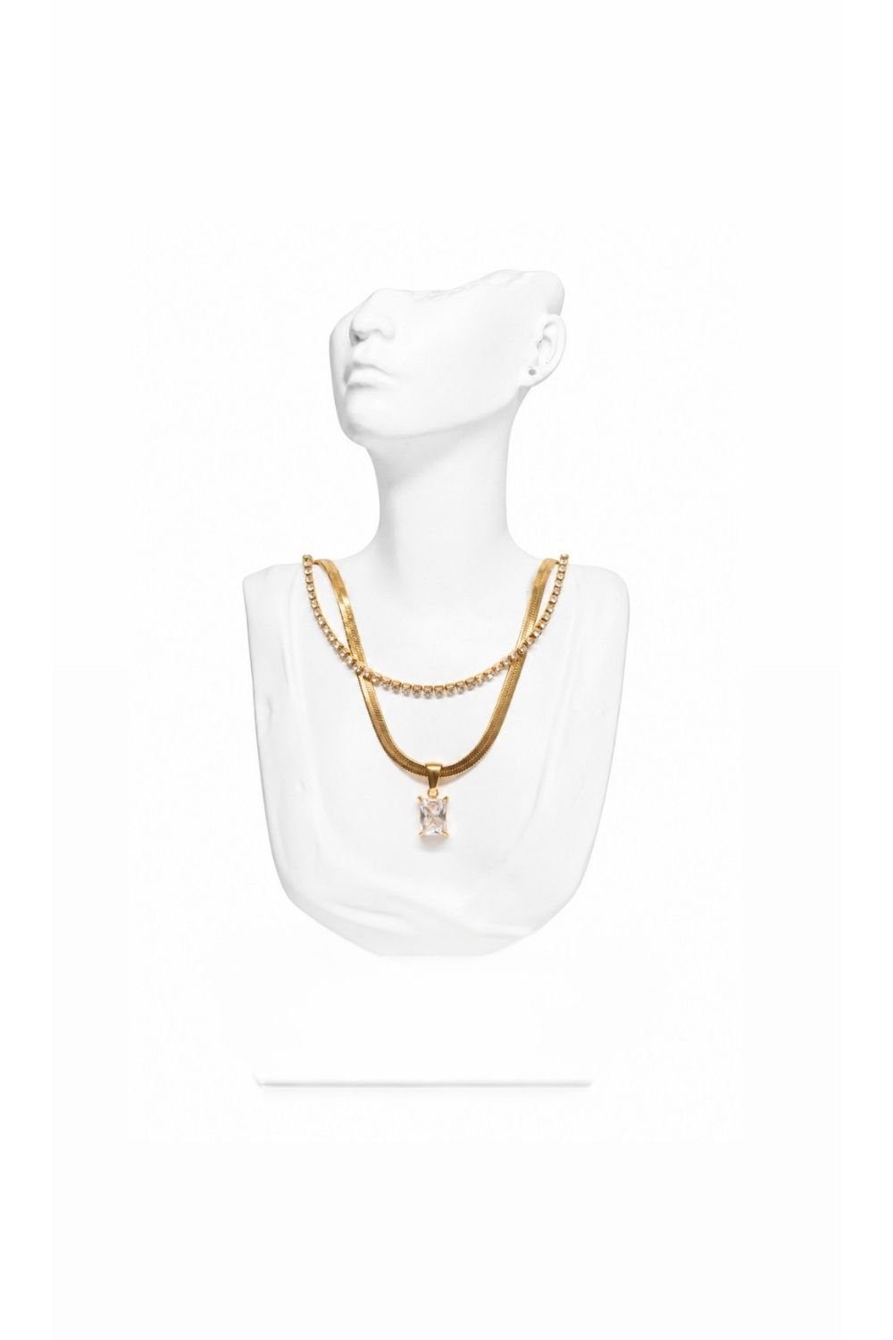 Floral Pearl Drop Necklace Set