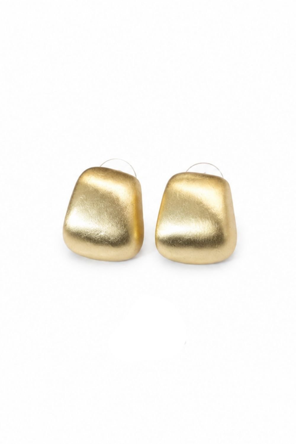 Gold Plated Textured Stud Earrings