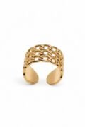 Golden Chain Cuff Ring