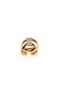 Traditional Sand Glass Accent Passage of Time Symbol Artistic Ring