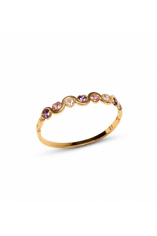 Gold-Tone Multicolor Gemstone accent Baby Bracelet