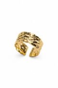 Textured Wave Gold Ring