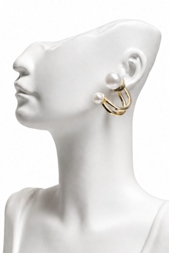 Sophisticated Gold-tone Double-Hoop Earrings