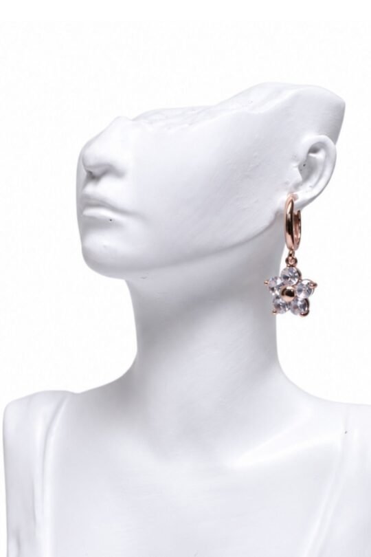 Small Compact Organized Crystal Dangle Earring