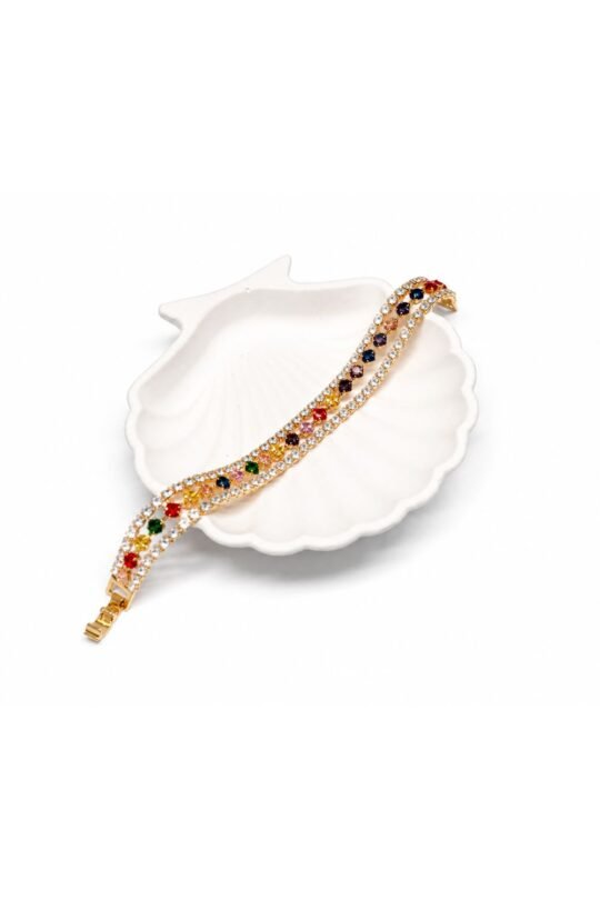 Extra Brilliance Luxurious Shine Colorful Bridal Collection Bracelet.