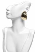 Classic gold-toned Dome Hoop Earrings