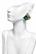 Emerald Green Crystal Drop Earrings