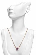 Round, faceted purple stone with a sparkling finish Necklace