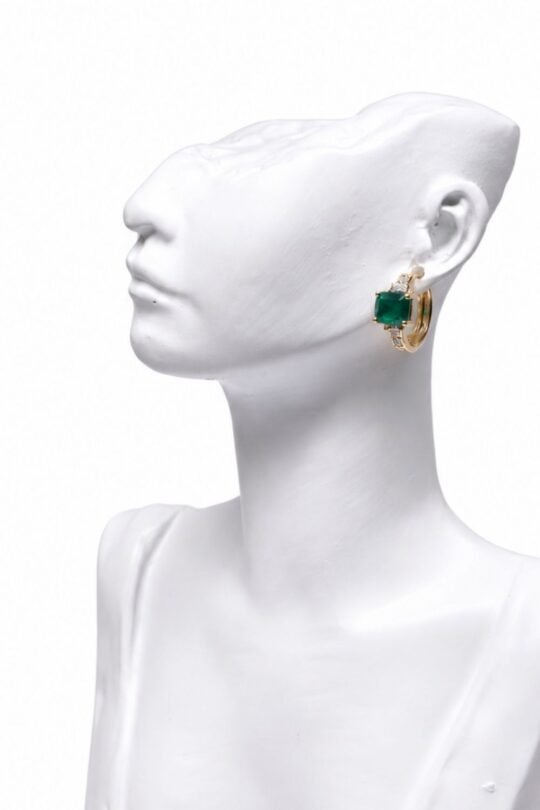 Panna accent Gold-Tone Earring