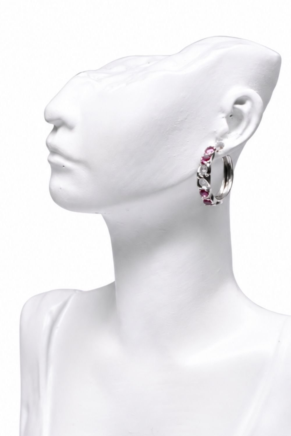 Topaz and Ruby accent stonework Earring.
