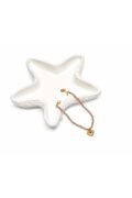 Rose Pink Beaded Bracelet with Gold-Tone Heart Charm