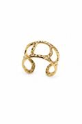Golden Geometric Cuff Ring