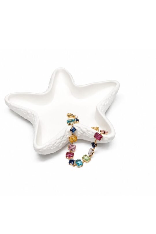 Almandine Garnet,Aquamarine,Sapphire,Citrine,Tanzanite accent Conglomerate Bracelet.