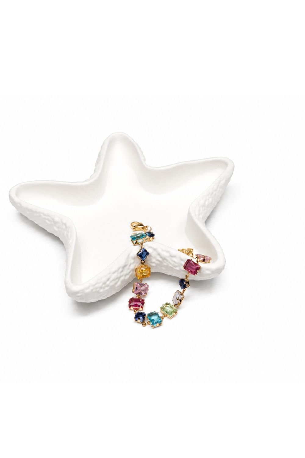 Almandine Garnet,Aquamarine,Sapphire,Citrine,Tanzanite accent Conglomerate Bracelet.