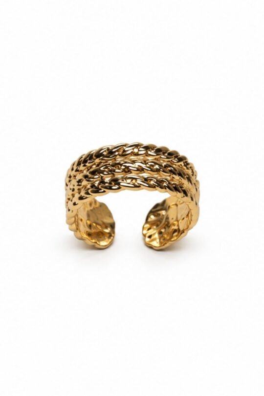 Braided Luxe Gold Ring