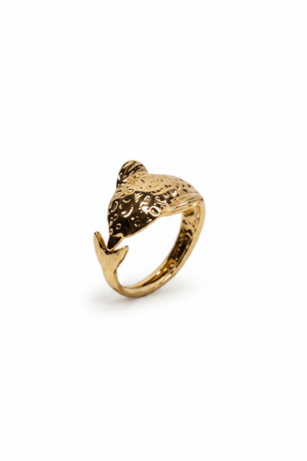 Bent Tail Playing Oceanic Dolphin Ring
