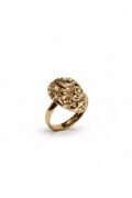 Gold-Tone Textured wide oval top
