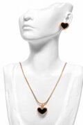 Heart Pendant & Stud Earring Set