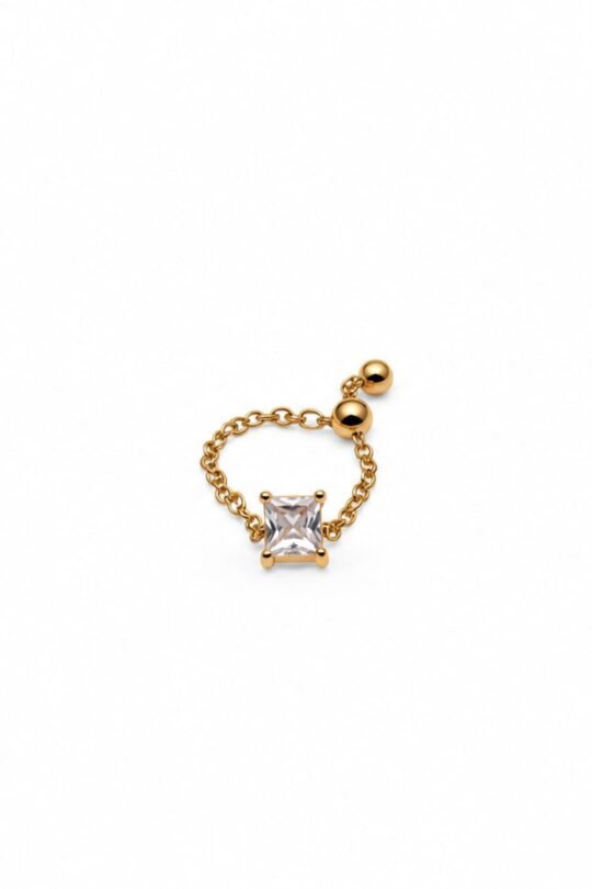 Intrically cut Diamondd accent SandGlass Passage of Time Symbol Golden Ball Chain Ring
