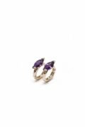 Amethyst finely curved antiquity evergreen Earring