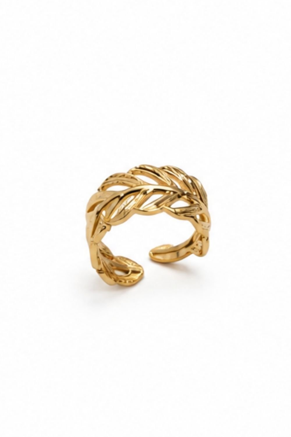 Bent Long Leaf accent Ring