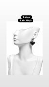 Black Heart Drop Earrings