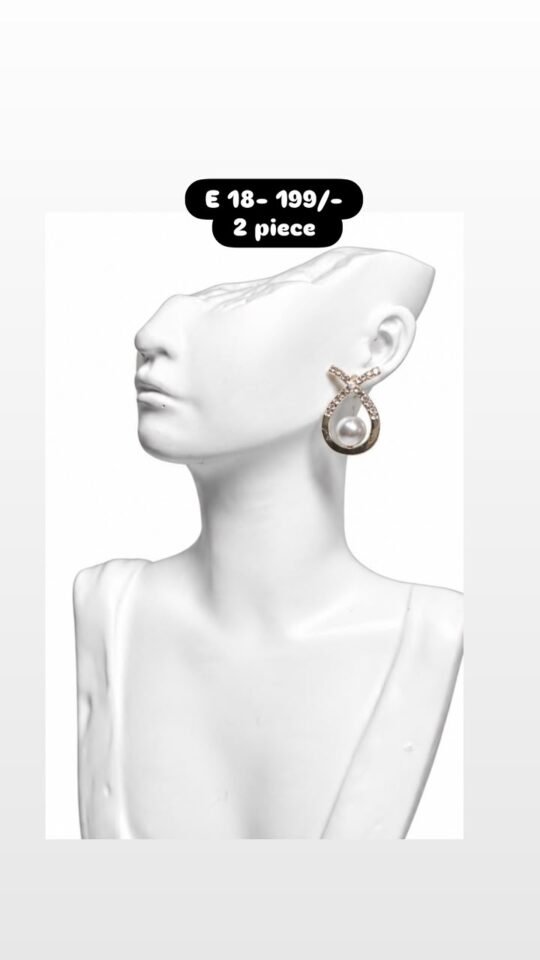 Classic pearl accent centerpiece surrounded by sparkling stone detailing Earrings