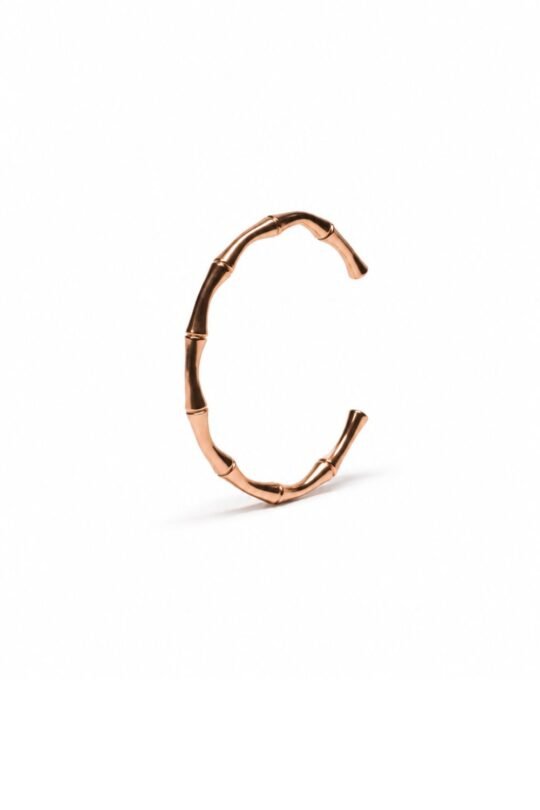 Rose Goldy Bamboo-Inspired Cuff Bracelet