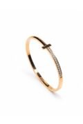 Slim polished gold-tone Crystal Bracelet