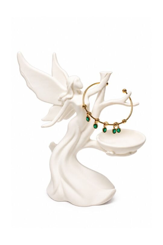 Elegant Gold-Tone Green Crystal Bracelet.